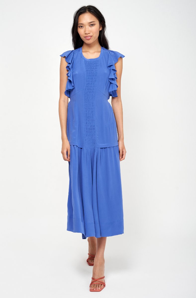 POLLY MIDI SILK DRESS